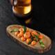 Handicraft Wooden Handmade Papaya Design Serving Tray For Table Decor