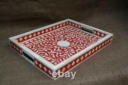 Handmade Bone Inlay Tray Christmas Gifts Serving Tray Free Shipping Decorative