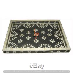 Handmade Bone Inlay Tray Decorative Serving Tray Beautifully Crafted Tray