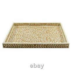 Handmade Bone Inlay Tray Decorative Serving Tray Best Home Decor Purpose