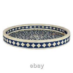 Handmade Bone Inlay Tray Kitchen Serving Tray Decorative Tray Best For Gift