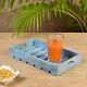 Handmade Colorful Rustic Wooden Serving Tray for Coffee Tea and Drinks Set of 1