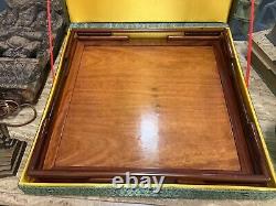 Handmade Exotic Wood Serving Tray 17x17