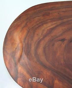 Handmade-Koa-Turned/Carved Wood-Oval Serving Tray-Lee Rogers-Hawaiian-Signed