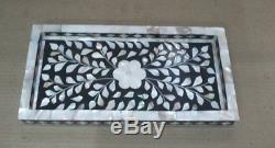 Handmade Mother of pearl inlay small serving tray decorative tray home decor