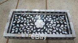 Handmade Mother of pearl inlay small serving tray decorative tray home decor