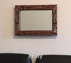 Handmade Wall Mirror / Serving Tray rustic reclaimed wood Copper Handles