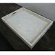Handmade White Floral Wooden Mother of Pearl Decorative Serving Tray