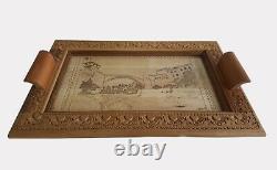 Handmade Wooden Serving Tray with picture of the Old Bridge Mostar