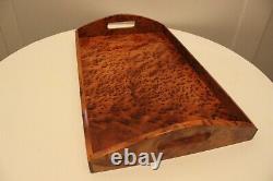 Handmade Wooden Tray Made Of Thuya Burl, Serving Tray Wood, Rectangular Wood tray