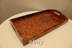 Handmade Wooden Tray Made Of Thuya Burl, Serving Tray Wood, Rectangular Wood tray