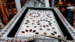 Handmade Wooden Tray Mosaic Inlay with Pearls Damascus Syrian Serving Tray #1