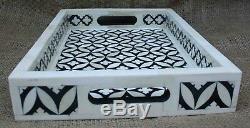 Handmade bone inlay tray serving tray dinning table tray home decor purpose