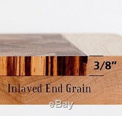 Handmade wooden cheese board, wood serving tray, end grain cutting board