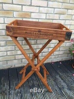 Hardwood stand with butler tray- 70cm high