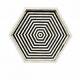 Hexagon Tray Handles Modern Pattern Tray Serving Food Wooden Kitchen Snacks Tray