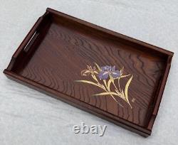 High-quality handmade wooden serving tray. Brand new and unused. With box. Japan