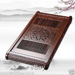 High quality tea tray Wenge wood tea table hand carved floral trays for tea set