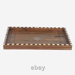 Home Decor Wood Bone Inlay Serving Tray Antique Design Handmade Serving Tray