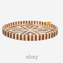 Home Décor Wood Bone Inlay Serving Tray Home Use Tray
