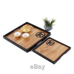 Homestia Chinese Style Gongfu Tea Tray Wood Serving Teapot Cups Decoration Trays