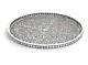 Indian Luxury Mother Of Pearl Large Round Tray in Gray