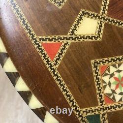 Inlaid Wood Serving Tray Very Unique And Ornette. Wow Fast Ship