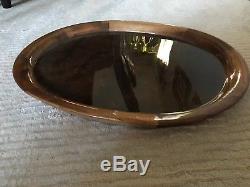 Italian Burl Wood Serving Tray - Large - High End