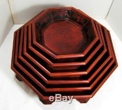 Korean Food Serving Platters Wood Traditional Design Server Dishes Tray Service
