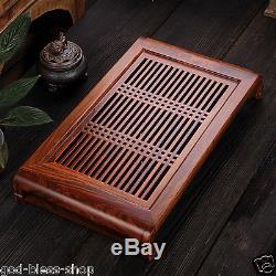 L50cmW30cm boutique solid wood tea tray Wenge rosewood tea table plastic layer