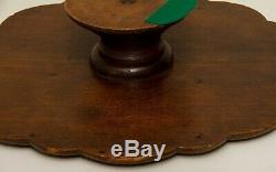 Large Antique Lazy Susan Rotating table centre tray wood serving stand