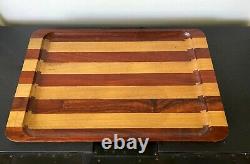 Large Exotic Mixed Wood Tray by Don Shoemaker