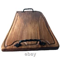 Large Handmade Wood Premium Walnut Board Cutting Chopping Serving Tray for foods