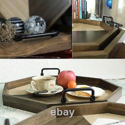 Large Ottoman Octagon Tray Set Wooden Table Serving Tray Large Wood Serving