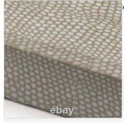 Large Shagreen Leather Serving Tray Modern- Ivory Gray Python