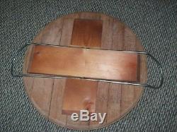 Large Vintage Wood French WINE BARREL TOP Serving Tray Saury France