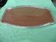 Large old vintage mid century wood grain effect base gallery serving tray