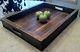Large reclaimed pallet wood wine serving ottoman tray 22 x 16