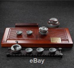 Large tea tray solid wood tea table Chinese tea service serving tray drainage
