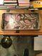 Lillian August 16 x 8 Wood and Glass Serving Tray Beautiful Pattern in EUC