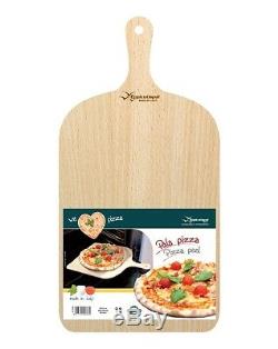 Long Pizza Peel Wood Paddle Board Oblong Tray, Serving & Cutting 23x38 cm
