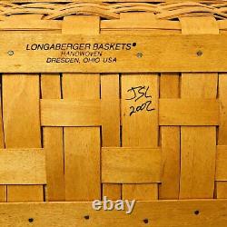 Longaberger Serve It Up Basket Combo Serving Tray Liner Divided Protector SIGNED