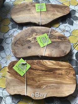 Lot 3 Trader Joes Olive Wood Cutting Board Serving and Cheese Tray Charcuterie