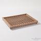 Luxe Gilded Wood Lattice Decorative Tray 18 Serving Fretwork Open
