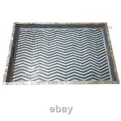 Luxurious Mother of Pearl Inlay Serving Tray Dining Table Tray Kitchen Platter