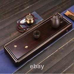 Luxury Ebony Wooden Kung Fu Gongfu Tea Tray Serving Table Drain Plate 17.8 / L