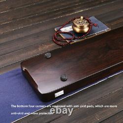 Luxury Ebony Wooden Kung Fu Gongfu Tea Tray Serving Table Drain Plate 17.8 / L
