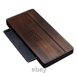 Luxury Walnut Wooden Kung Fu Tea Tray Serving Table Plate Water Storage / Drain