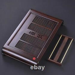 Luxury Wooden Gongfu Tea Tray Chinese Serving Table Tea Tray Water Drain/Storage