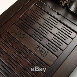 Luxury tea set ebony wood tea tray rosewood tea table with induction cooker new